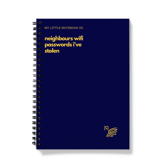 My Little Notebook Of... Neighbours Wifi Passwords I've Stolen Notebook