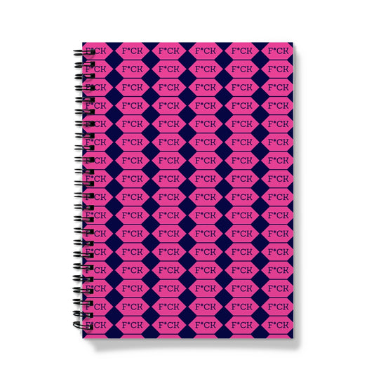 F*CK Adult Funny Pink and Blue Notebook