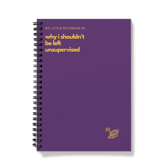My Little Notebook Of... Why I Shouldn't Be Left Unsupervised Notebook