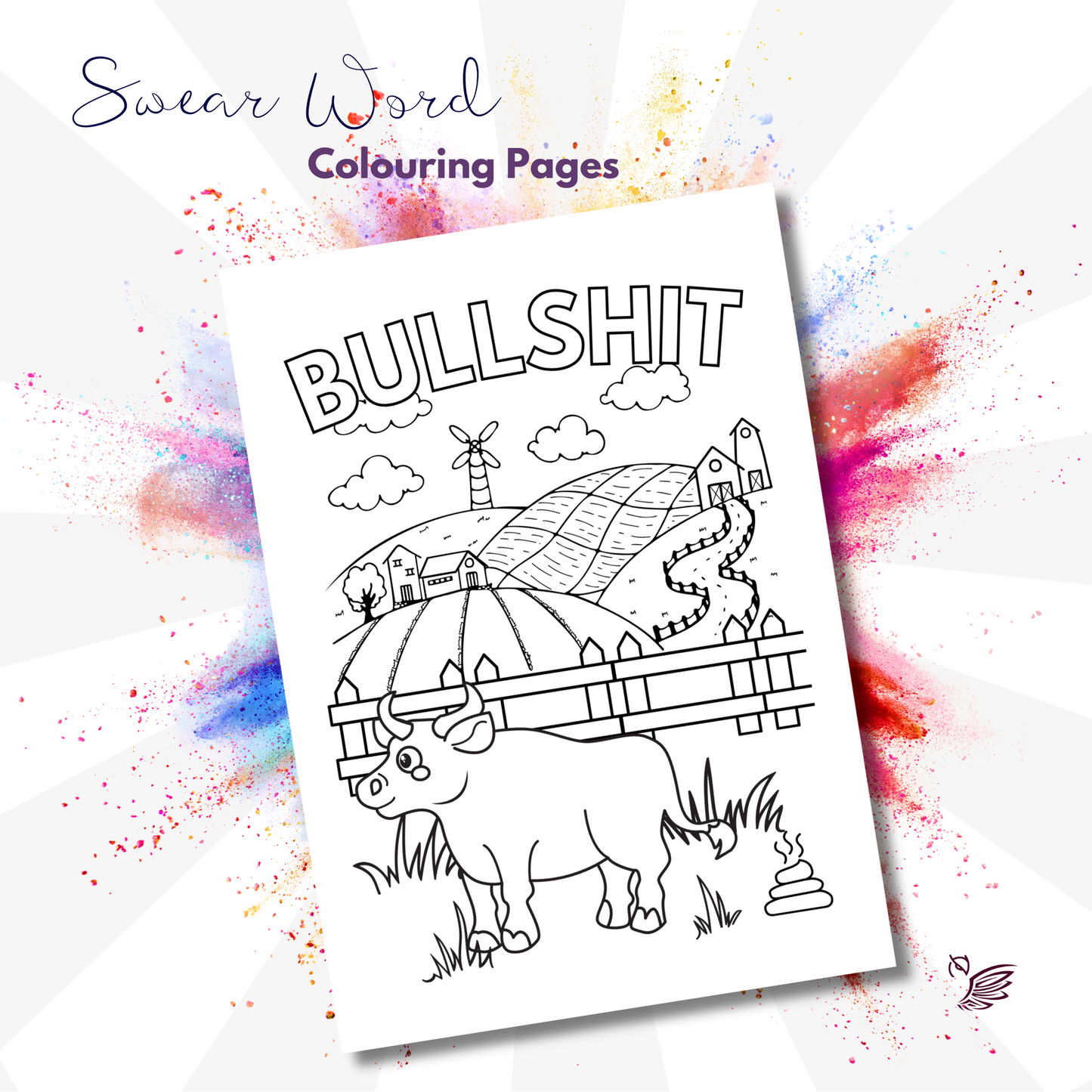 Swear Word Colouring Book Pages for Adults