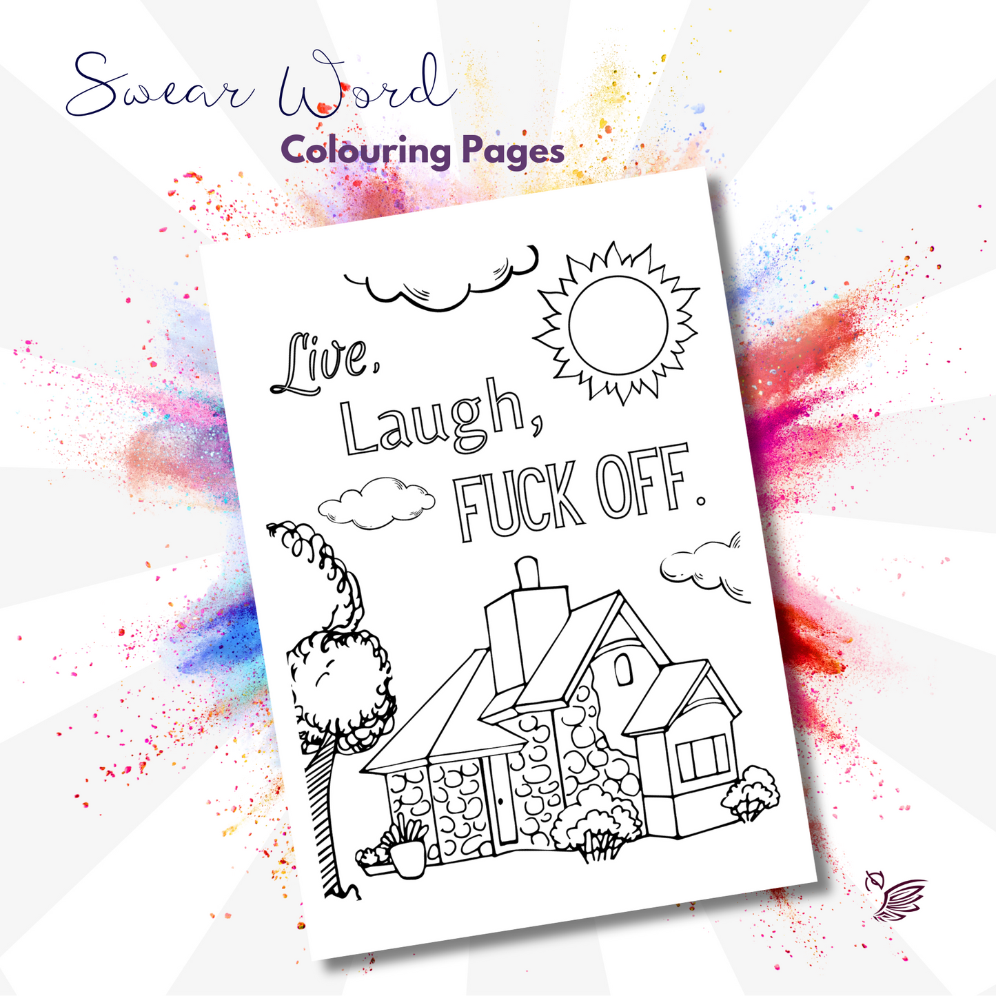 Swear Word Colouring Book Pages for Adults