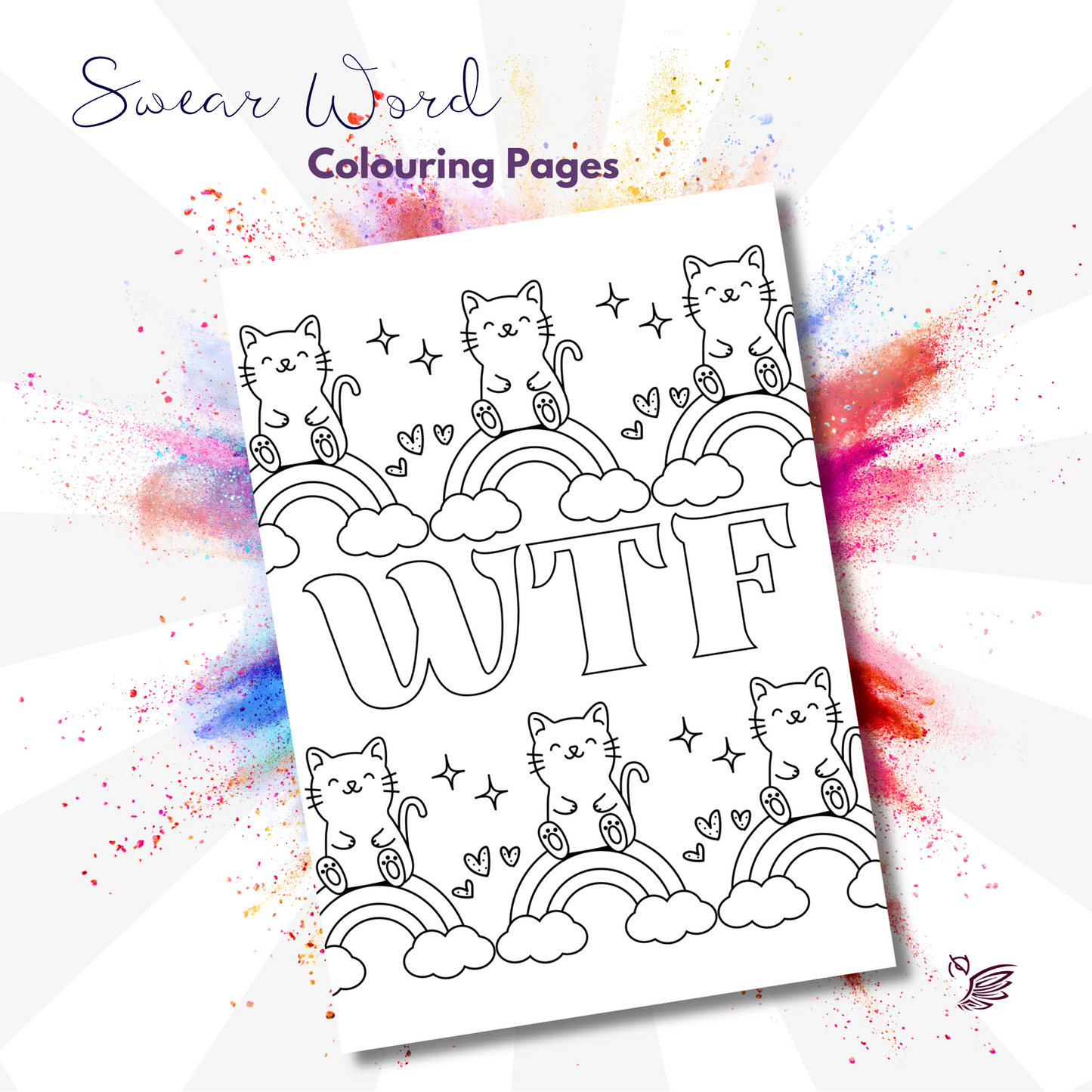 Swear Word Colouring Book Pages for Adults