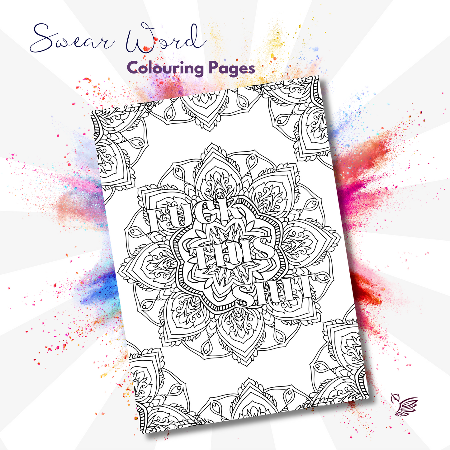 Swear Word Colouring Book Pages for Adults