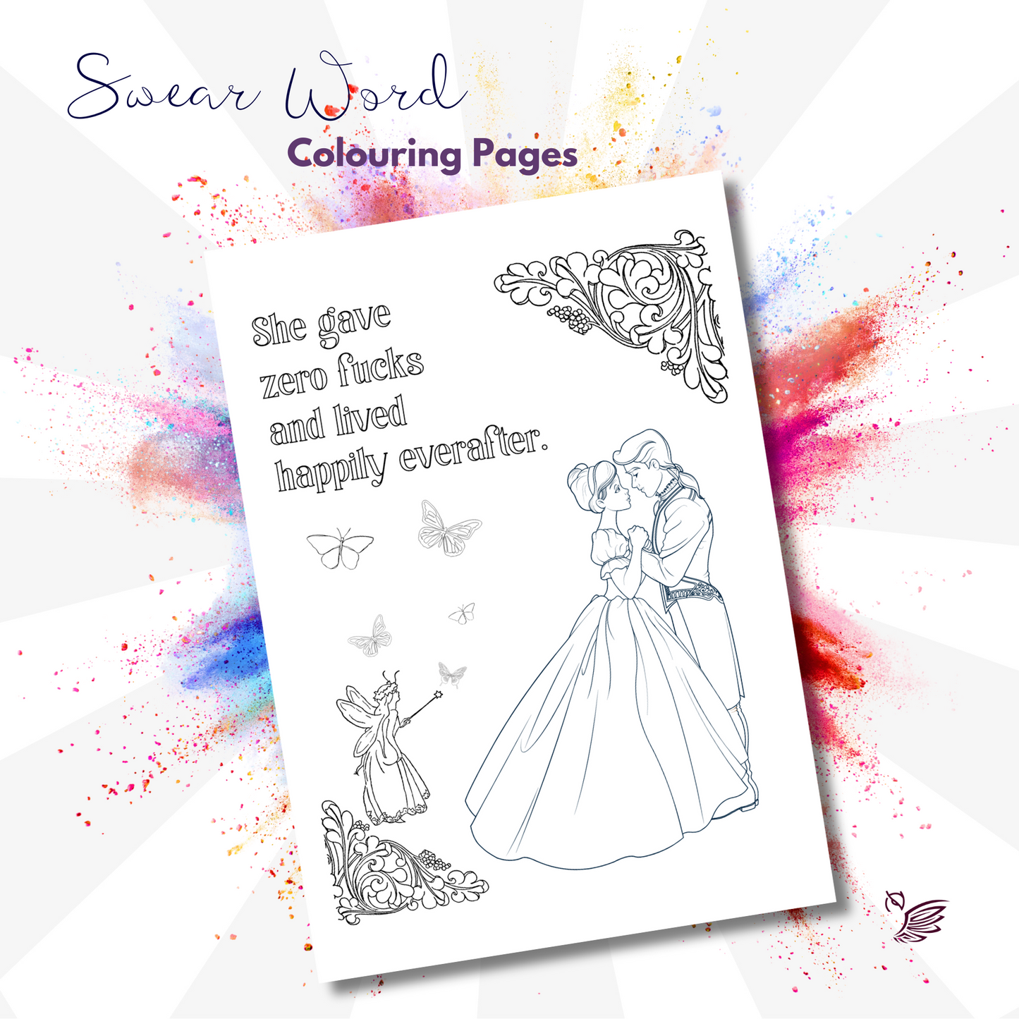 Swear Word Colouring Book Pages for Adults