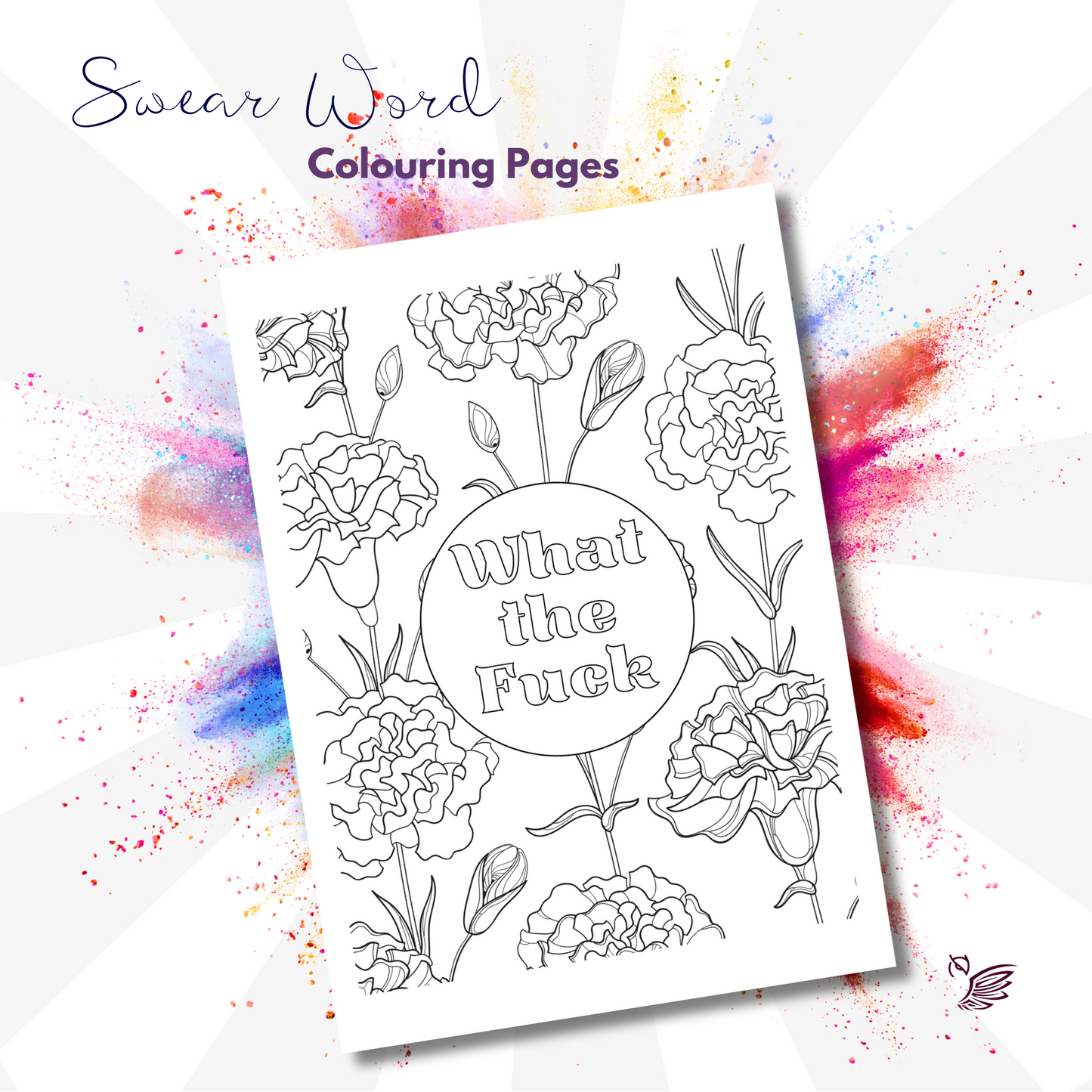 Swear Word Colouring Book Pages for Adults