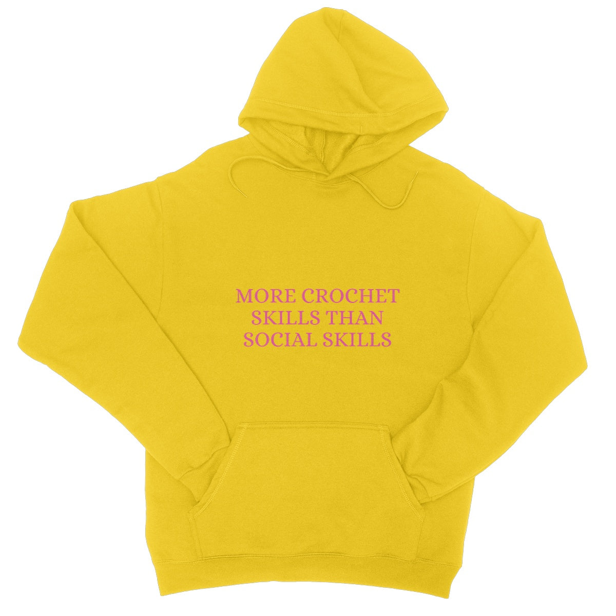 More Crochet Skills Than Social Skills - Pink College Hoodie