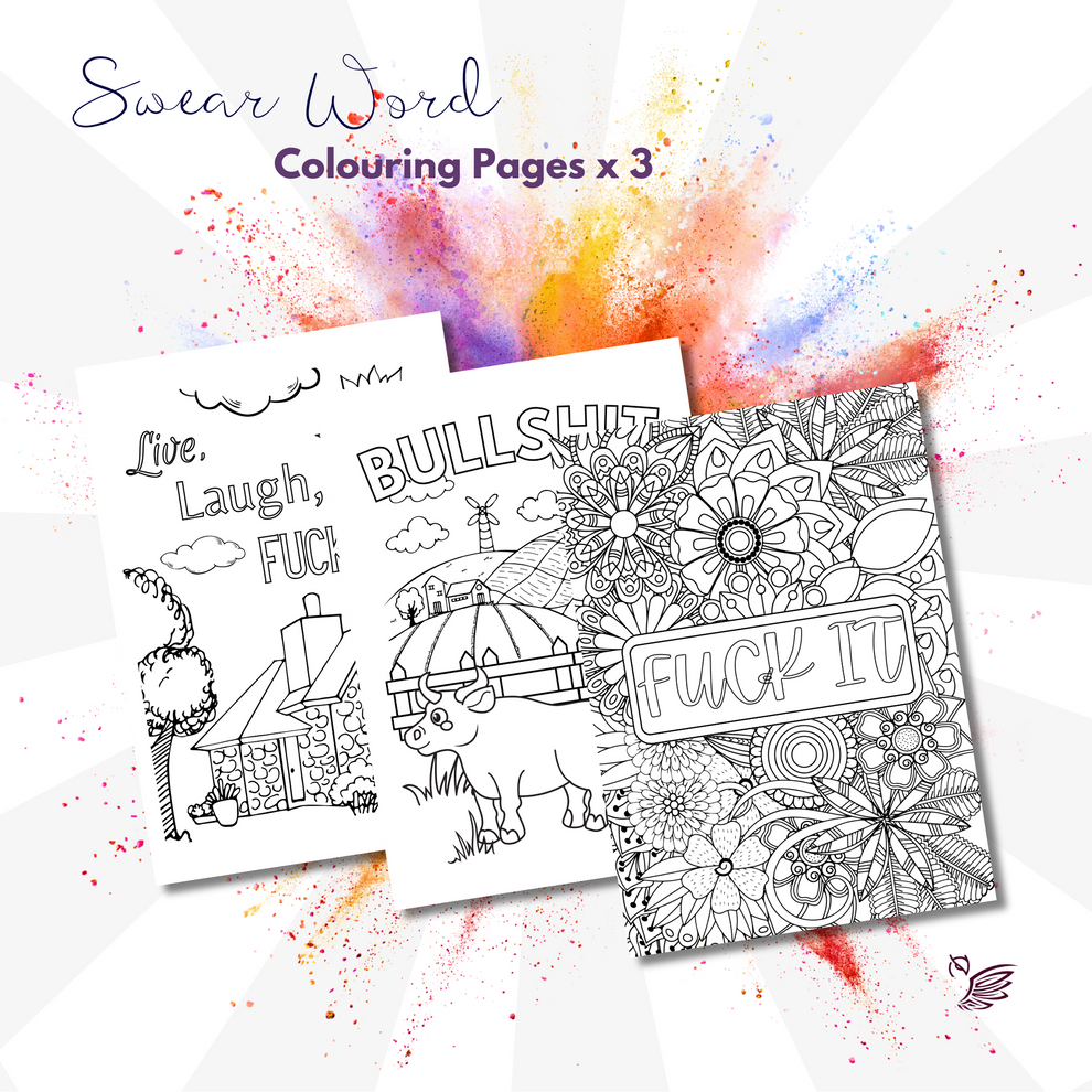 Swear Word Colouring Book Pages for Adults PDF Swearing Inappropriate