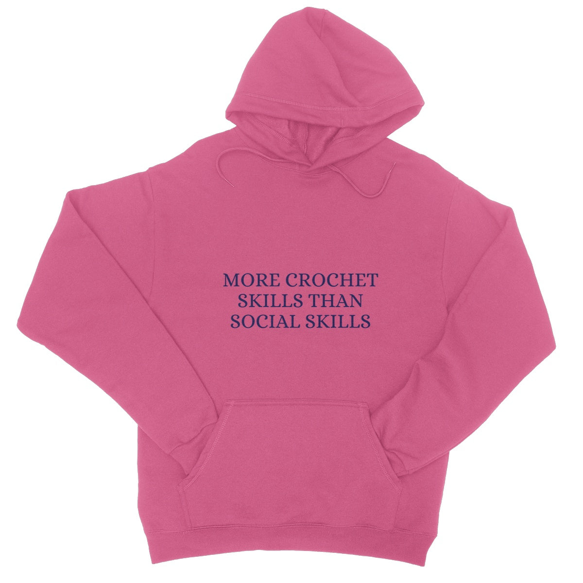 More Crochet Skills Than Social Skills - Blue College Hoodie