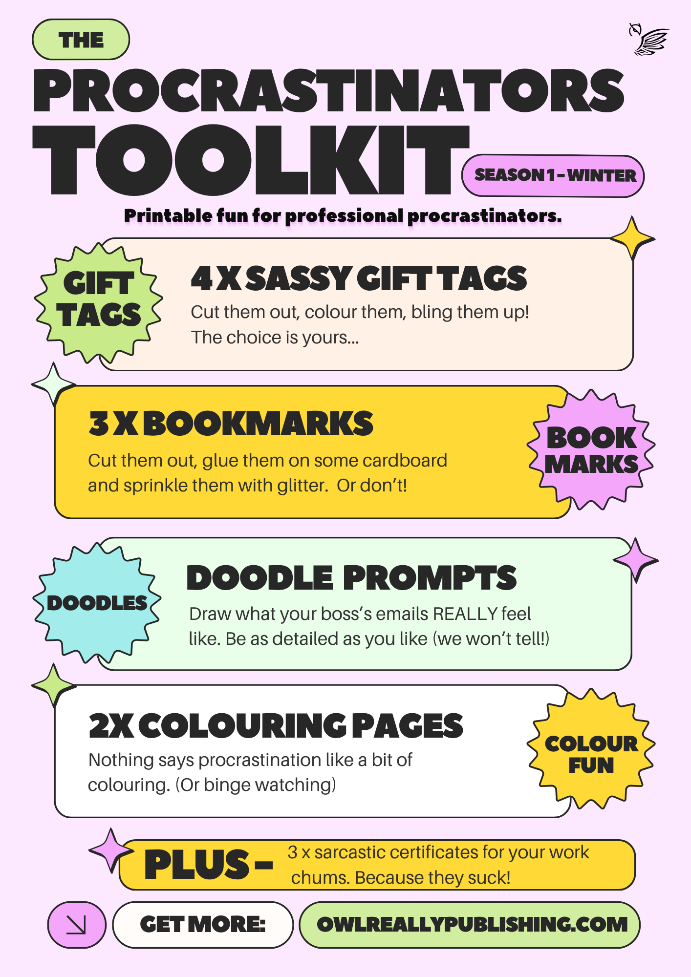 The Procrastinator’s Toolkit – Season 1 Pack (Downloadable Gift)