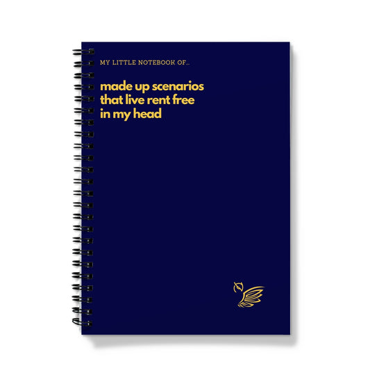 My Little Notebook Of... Made Up Scenarios That Live Rent Free In My Head - Blue Notebook