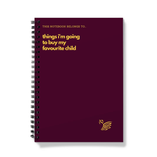 My Little Notebook Of... Things I'm Going To Buy My Favourite Child - Red Notebook