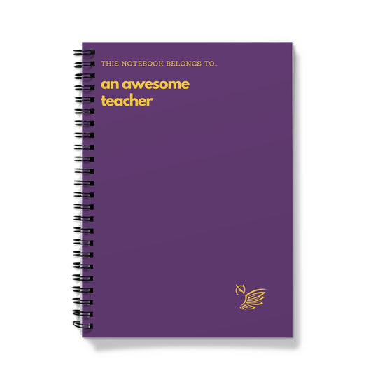 This Book Belongs To... An Awesome Teacher - Purple Notebook