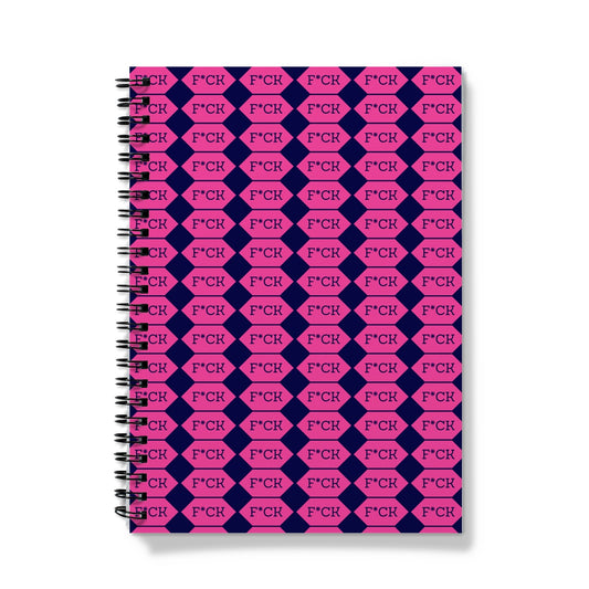 F*CK Adult Funny Pink and Blue Notebook