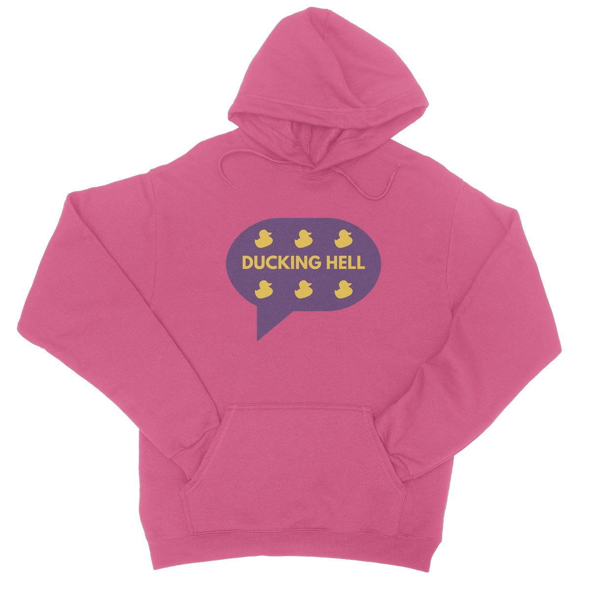 Ducking Hell. Funny Slogan College Hoodie