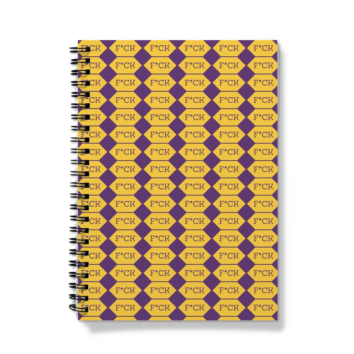 F*CK Adult Funny Purple and Yellow Notebook
