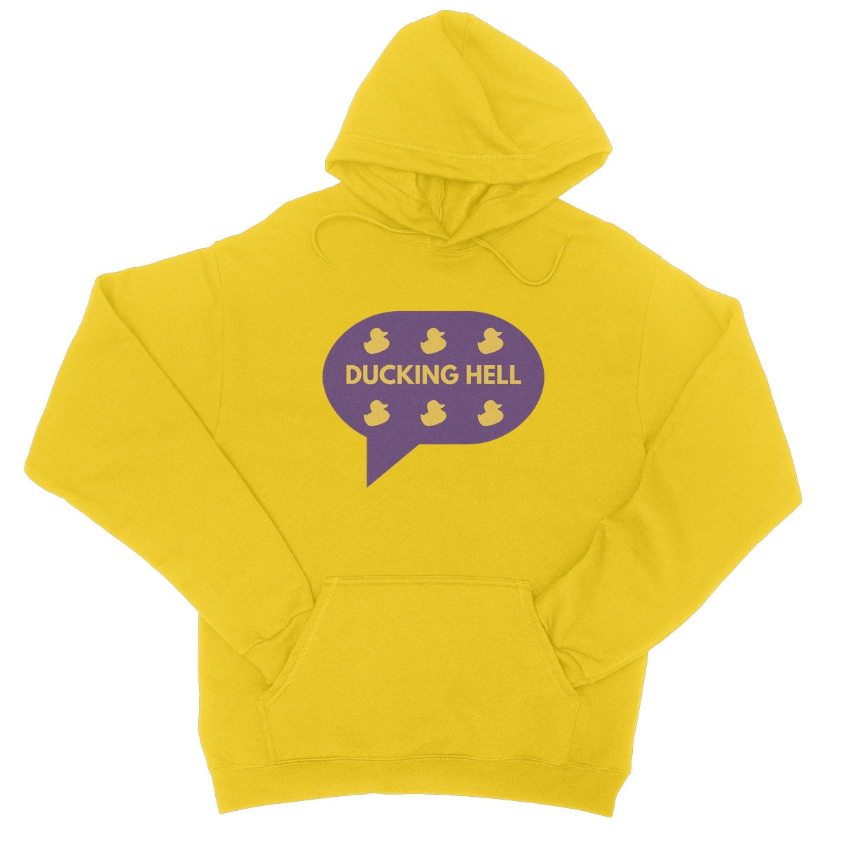 Ducking Hell. Funny Slogan College Hoodie