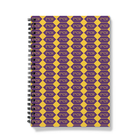 F*CK Adult Funny Yellow and Purple Notebook