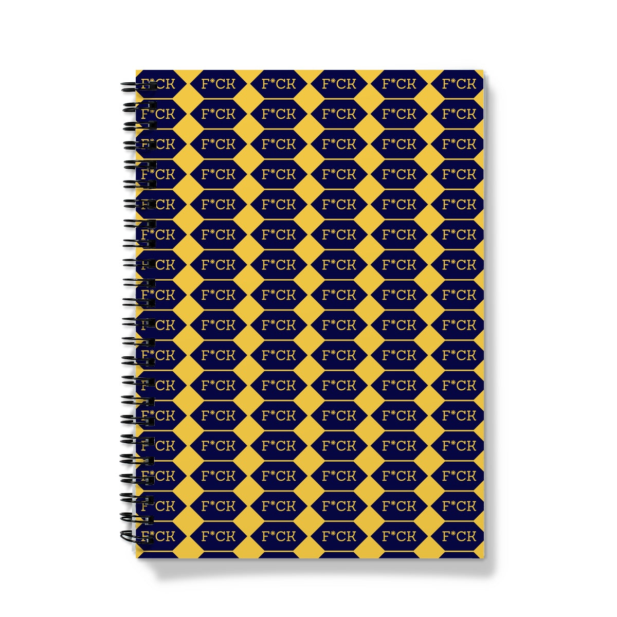 F*CK Adult Funny Yellow and Blue Notebook