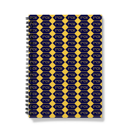 F*CK Adult Funny Yellow and Blue Notebook